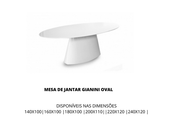 Mesa de Jantar Gianini Oval